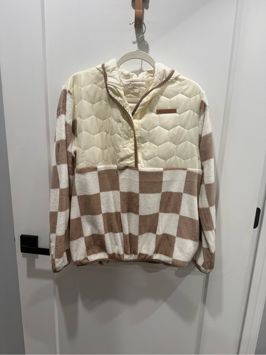 Simply Southern Tops - Simply Southern Simply Southern Checkerboard Fleece Pullover Hoodie